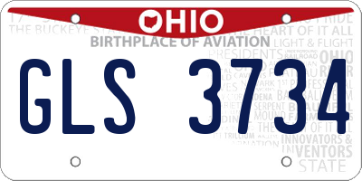 OH license plate GLS3734