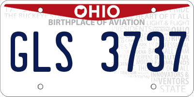 OH license plate GLS3737