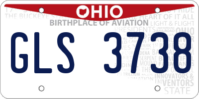 OH license plate GLS3738