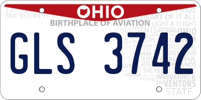 OH license plate GLS3742