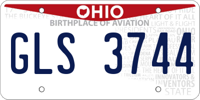 OH license plate GLS3744