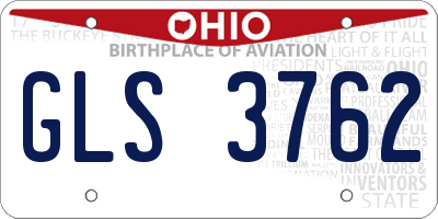 OH license plate GLS3762