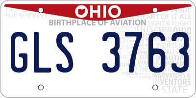 OH license plate GLS3763