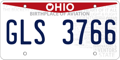 OH license plate GLS3766