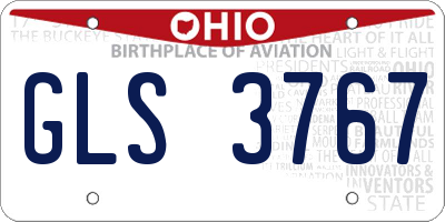 OH license plate GLS3767