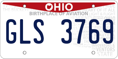 OH license plate GLS3769