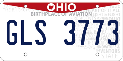 OH license plate GLS3773