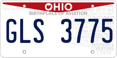 OH license plate GLS3775