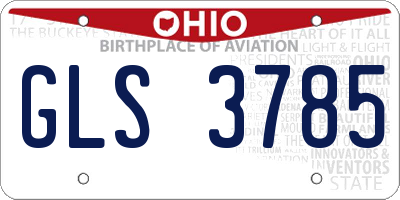 OH license plate GLS3785