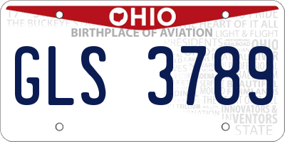 OH license plate GLS3789