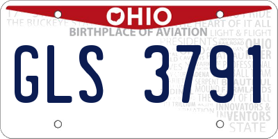 OH license plate GLS3791