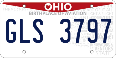 OH license plate GLS3797