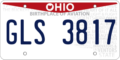 OH license plate GLS3817