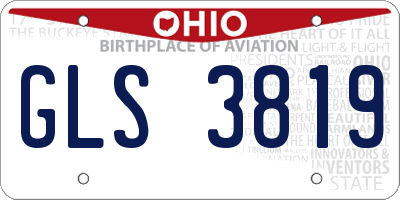 OH license plate GLS3819