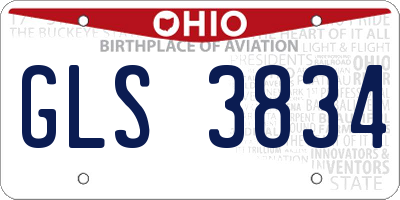 OH license plate GLS3834