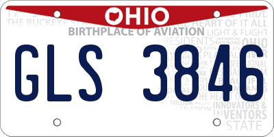 OH license plate GLS3846