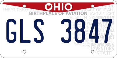 OH license plate GLS3847