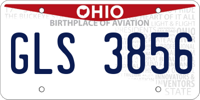 OH license plate GLS3856
