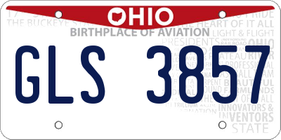 OH license plate GLS3857