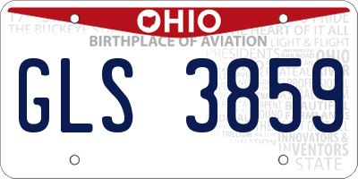 OH license plate GLS3859