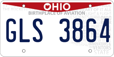OH license plate GLS3864