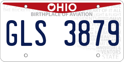 OH license plate GLS3879
