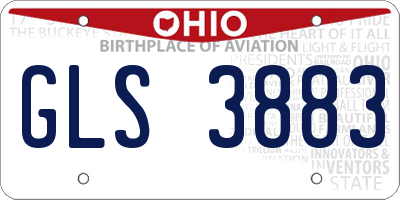 OH license plate GLS3883