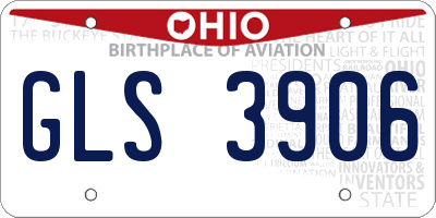 OH license plate GLS3906