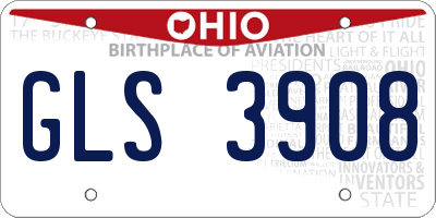 OH license plate GLS3908