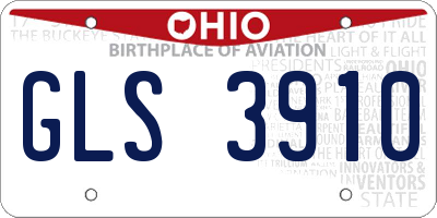 OH license plate GLS3910