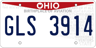 OH license plate GLS3914