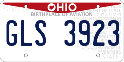 OH license plate GLS3923