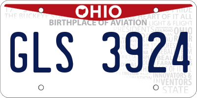 OH license plate GLS3924