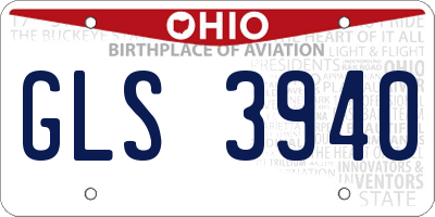 OH license plate GLS3940