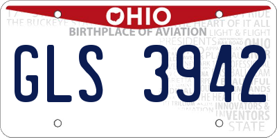 OH license plate GLS3942