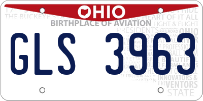 OH license plate GLS3963