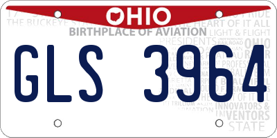 OH license plate GLS3964