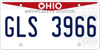 OH license plate GLS3966