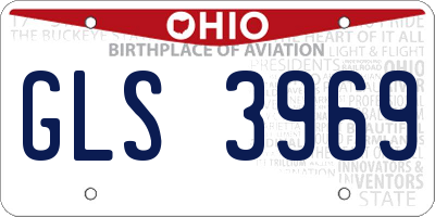 OH license plate GLS3969