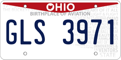 OH license plate GLS3971