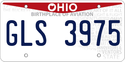 OH license plate GLS3975