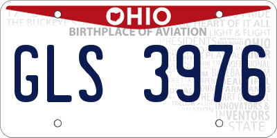 OH license plate GLS3976