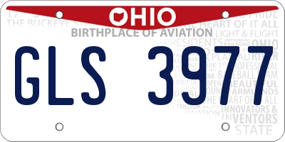 OH license plate GLS3977