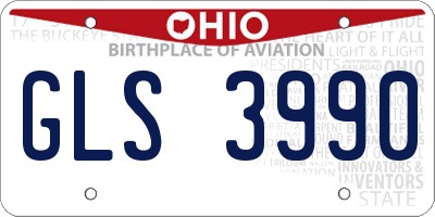 OH license plate GLS3990