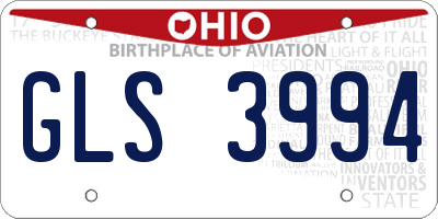 OH license plate GLS3994