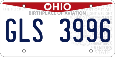 OH license plate GLS3996