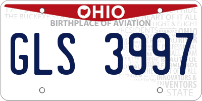 OH license plate GLS3997
