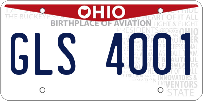OH license plate GLS4001