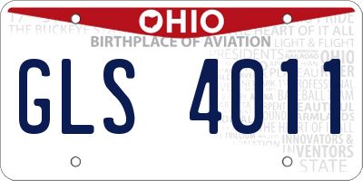 OH license plate GLS4011