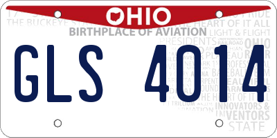 OH license plate GLS4014